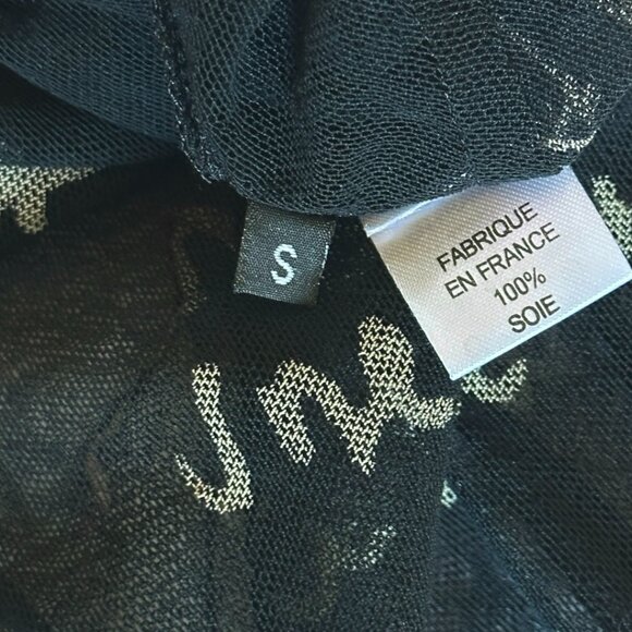 Flawless Silk Semi-Sheer Long Dress Hand-Painted - Picture 8 of 9